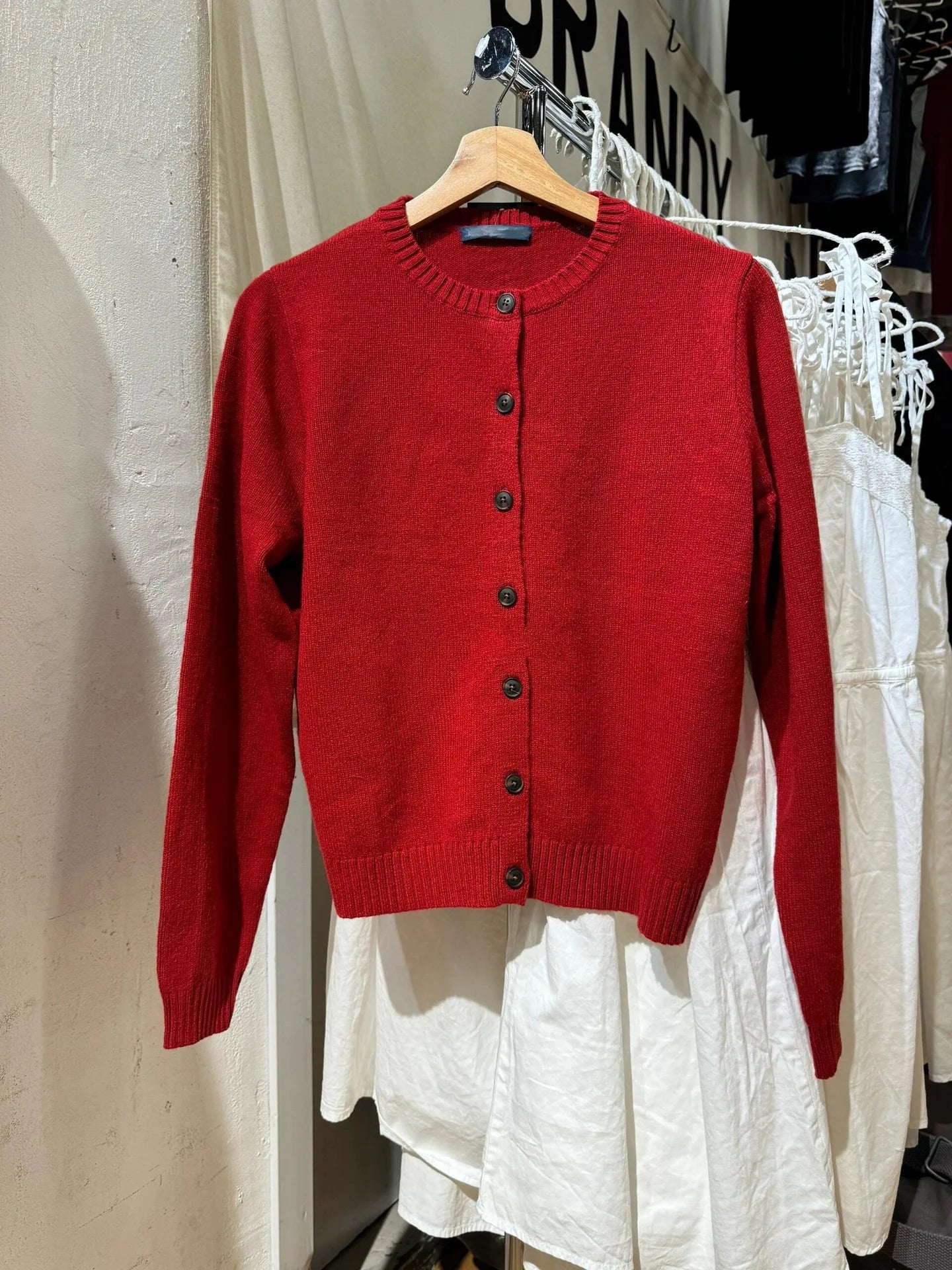 Getadme 2025 Autumn Winter New Vintage Red Women Sweater Solid Color Slim Simple Knit Cardigan Single Breasted Casual Coat Sweet Jacket