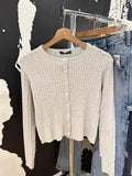 Getadme 2025 Autumn Winter New Vintage Red Women Sweater Solid Color Slim Simple Knit Cardigan Single Breasted Casual Coat Sweet Jacket