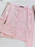 Getadme 2025 Autumn Winter New Vintage Red Women Sweater Solid Color Slim Simple Knit Cardigan Single Breasted Casual Coat Sweet Jacket