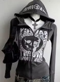 GETADME 2025 Winter Street alphabet Embroidery hoodie for women y2k Goth original fashion hoodie Korean Spice Slim-fit casual sweatshirt