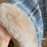 GETADME 2025 Winter Thicken Fleece Collar Cape Coat With Hat Elegant Beautiful Faux Fur Long Tassels Women Party Dress Cloak Warm Wraps