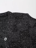 GETADME 2025 sweater jacket for women autumn and winter lazy style thickened knitted cardigan outer wear small Chanel style top