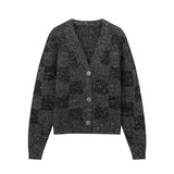 GETADME 2025 sweater jacket for women autumn and winter lazy style thickened knitted cardigan outer wear small Chanel style top
