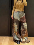 GETADME 2025 Cyber Y2K Streetwear 3D Printed Vintage Baggy Stacked Jeans Pants For Women Clothing Wide Leg Lady Trousers Pantalon Femme
