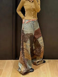 GETADME 2025 Cyber Y2K Streetwear 3D Printed Vintage Baggy Stacked Jeans Pants For Women Clothing Wide Leg Lady Trousers Pantalon Femme