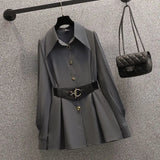 GETADME 2025 Spring Summer New Fashion Midi Shirt+micro Flare Pants Two-piece Women's Tracksuit Korean Elegant Top Trousers Matching Set