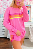 Getadme 2025 Spring Sweatershirt Tracksuit Suit Women Long Sleeve Sweatershirt Loose Sports Shorts Set Female Fashion Casual 2 Piece Set