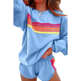 Getadme 2025 Spring Sweatershirt Tracksuit Suit Women Long Sleeve Sweatershirt Loose Sports Shorts Set Female Fashion Casual 2 Piece Set