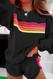 Getadme 2025 Spring Sweatershirt Tracksuit Suit Women Long Sleeve Sweatershirt Loose Sports Shorts Set Female Fashion Casual 2 Piece Set