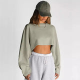 GETADME 2025 Women Sports T-Shirts Gym Clothing Yoga Crop Top Long Sleeve Sportswear Workout casual Clothing Fitness Smock All Seasons