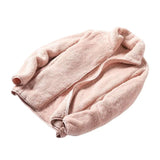 GETADME 2025 Women's Fleece Coat Winter Warm Thicken Jacket Two-Sided Wear Double-Sided Velvet Coral Fleece Coats Polar Fleece Jackets
