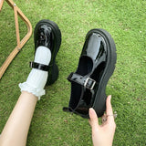 GETADME-Women's Luxury Beaded Mary Jane Leather Shoes Spring/Autumn Fashion Comfortable Elegant Flat Black Walking Shoes Zapatos Mujer