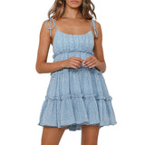 여성용 플로럴 스파게티 스트랩 여름 캐주얼 드레스 보헤미안 스타일 비치 드레스 패션 섹시 데일리 웨어 숏 스커트 로파 드 무헤르 