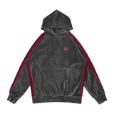 GETADME 24ss Butterfly Embroidery AWGE Blue Velvet Hoodies Top Quality Mens Stripe Hooded Sweatshirt Tracksuit Set With Tags