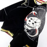 GETADME 24ss Kapital Black Jackets Streetwear Embroidery Men Women 1:1 Best Quality Oversized Velvet Flight Jacket