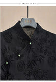 GETADME-Retro Thin Shirt New Chinese Style Cheongsam Top Black Jacquard Short Sleeve T-shirt Summer Mature Fashion Women's Clothing