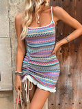 GETADME-2025 Summer Sexy Embroidered Slip Dress Women's Short Sleeveless Lace Trim Backless Party Dress Beach Wedding Evening Dress