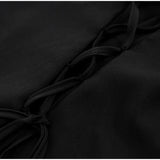 GETADME-Sexy Slim Flared Sleeve Women's Shirt Solid Lapel Single-breasted Back Bandage Tunic Female Blouses Spring Trend New Lady