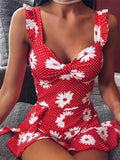 GETADME-2025 Cross border New European and American Summer Printed Strap Dress Flower Dress Strap Dress Women