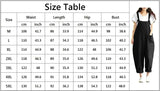 Fashion Women Casual Loose Solid Jumpsuit Spring Strap Dungaree Harem Trousers with Pockets Overalls Plus Size 5XL