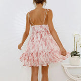 여성용 플로럴 스파게티 스트랩 여름 캐주얼 드레스 보헤미안 스타일 비치 드레스 패션 섹시 데일리 웨어 숏 스커트 로파 드 무헤르 