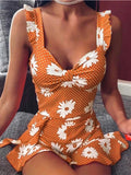 GETADME-2025 Cross border New European and American Summer Printed Strap Dress Flower Dress Strap Dress Women