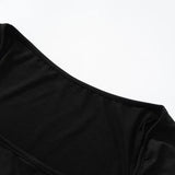 여성 섹시 미니 드레스 솔리드 신상품 봄 패션 긴팔 레이스업 스플릿 바디콘 드레스 레이디 우아한 니트 드레스 의류