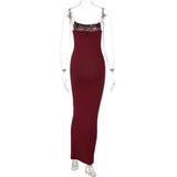 GETADME-Nsangu 2025 Autumn Winter Women Solid White Black Strap Midi Dress Bodycon Sexy Streetwear Party Club Elegant Fashion Clothes