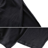 Getadme 여름 한국 스타일 미디 드레스 여성 캐주얼 블랙 롱 드레스 반팔 섹시 플러스 사이즈 사이드 오픈 파티 맥시 티셔츠 드레스