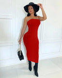 Getadme 여름 여성용 섹시한 민소매 가슴 랩 롱 비치 드레스