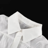 GETADME-Bornladies Autumn Women's Fashionable Loose Collared Shirt Office Lady Solid Color Versatile Flare sleeve Top Long Sleeved Shirt - Pink / S