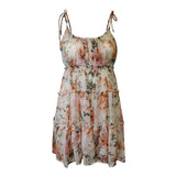 여성용 플로럴 스파게티 스트랩 여름 캐주얼 드레스 보헤미안 스타일 비치 드레스 패션 섹시 데일리 웨어 숏 스커트 로파 드 무헤르 