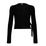GETADME Absobe Autumn Winter Loose Pants Leisure Suit Women Flare Sleeve Crop Cardigan Top Lace-up Solid 2 Piece Set Fashion Outfit