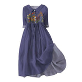 GETADME 조절 가능한 허리 드레스, 여성 여름 휴가 스타일 벨트 허리 턴다운 칼라가 있는 플로럴 프린트 A라인 미디 드레스