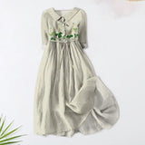 GETADME 조절 가능한 허리 드레스, 여성 여름 휴가 스타일 벨트 허리 턴다운 칼라가 있는 플로럴 프린트 A라인 미디 드레스