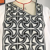 GETADME 여성용 아프리카 의상 화이트 아바야 자수 플러스 사이즈 우아한 파티 교회 드레스 스카프 포함