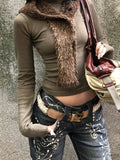 GETADME American Millennial Hot Girl Retro Baggy Jeans Women Y2K Streetwear Washed Loose Casual Harajuku High Waist Straight Leg Jeans