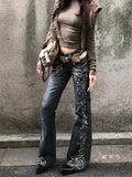 GETADME American Millennial Hot Girl Retro Baggy Jeans Women Y2K Streetwear Washed Loose Casual Harajuku High Waist Straight Leg Jeans