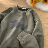 Getadme Autumn New Wave Pattern Foam Print Long Sleeve Sweatshirt Retro College Style Youth Pullovers Trend Oversized Casual Unisex