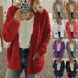 GETADME Autumn Soft Long Coat Women Jumper Pull Femme Loose Knitted Ladies Outerwear Outerwear Buttons Cardigan Coat Sweater Clothing