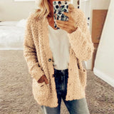 GETADME Autumn Soft Long Coat Women Jumper Pull Femme Loose Knitted Ladies Outerwear Outerwear Buttons Cardigan Coat Sweater Clothing
