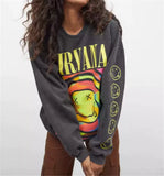 GETADME Autumn Trend Women's Hoodie Multicolour Cartoon Printing Pullovers Long Sleeves Tops Loose Sweatshirt O-neck Girl's Y2k Clothes
