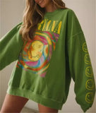 GETADME Autumn Trend Women's Hoodie Multicolour Cartoon Printing Pullovers Long Sleeves Tops Loose Sweatshirt O-neck Girl's Y2k Clothes