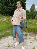 GETADME Autumn Winter New 2025 Lamb Wool Coat Women's Short Plush and Thicken Female Faux Fur Rabbit Hair Warm Jackets