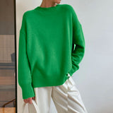 GETADME Autumn Winter Round Neck Sweater Women Cashmere Fashion Basic Knitted Pullover Chic Soft Casual Female Jumper Long Sleeve Tops