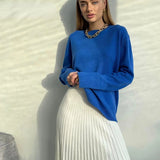 GETADME Autumn Winter Round Neck Sweater Women Cashmere Fashion Basic Knitted Pullover Chic Soft Casual Female Jumper Long Sleeve Tops
