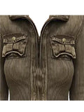 GETADME Autumn Winter Woman Vintage Harajuku Full Zip Cardigan Cropped Sweater Old Money Korean Fashion Grunge Knitwears Streetwear Tide