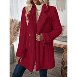 GETADME Autumn Winter Women Elegant Solid Color Fuzzy Lapel Coat Warm Casual Soft Zipper Jacket Plush Overcoat Female Fluffy Outwear