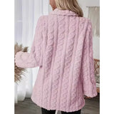 GETADME Autumn Winter Women Elegant Solid Color Fuzzy Lapel Coat Warm Casual Soft Zipper Jacket Plush Overcoat Female Fluffy Outwear