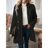 GETADME Autumn Winter Women Elegant Solid Color Fuzzy Lapel Coat Warm Casual Soft Zipper Jacket Plush Overcoat Female Fluffy Outwear